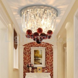 Contemporary Round Flush Mount Crystal Ceiling LightsChildren's Room