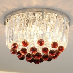 Contemporary Round Flush Mount Crystal Ceiling LightsChildren's Room