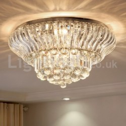 Contemporary/Modern 15 Inch / 23 Inch Round Flush Mount Crystal Ceiling Lights