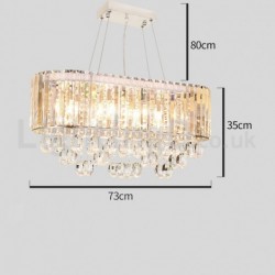 Affordable Luxury Rectangular Crystal Chandelier