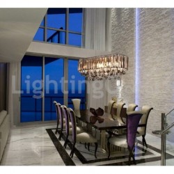Affordable Luxury Rectangular Crystal Chandelier