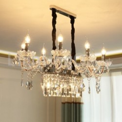 Contemporary Creative Candle Crystal Chandelier Storeroom Coffee