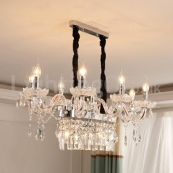 Contemporary Creative Candle Crystal Chandelier Storeroom Coffee