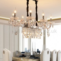 Contemporary Creative Candle Crystal Chandelier Storeroom Coffee