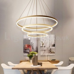 Modern Three Circle Pendant Lights Remote Control