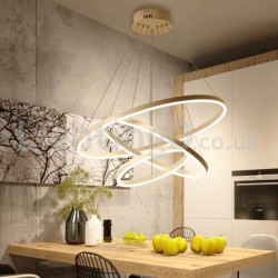 Modern Three Circle Pendant Lights Remote Control