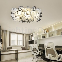 Modern Light Source Three Color Switching Flush Mount Ceiling Light