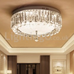 Modern Round Crystal Flush Mount Ceiling Lights