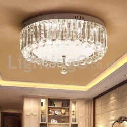 Modern Round Crystal Flush Mount Ceiling Lights