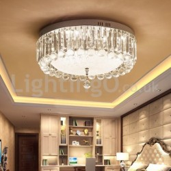 Modern Round Crystal Flush Mount Ceiling Lights