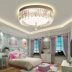 Modern Round Crystal Flush Mount Ceiling Lights