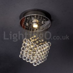 1 Light Modern LED K9 Crystal Ceiling Pendant Light Indoor Chandeliers Home Hanging Down Lightings Fixtures
