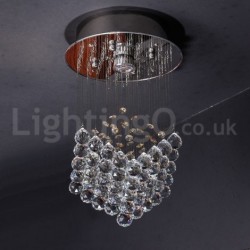 1 Light Modern LED K9 Crystal Ceiling Pendant Light Indoor Chandeliers Home Hanging Down Lightings Fixtures