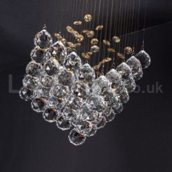 1 Light Modern LED K9 Crystal Ceiling Pendant Light Indoor Chandeliers Home Hanging Down Lightings Fixtures