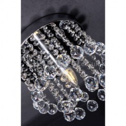 Modern Round LED Crystal Chandelier Porch Aisle Flush Mount Light