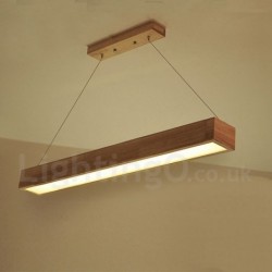 Wood Modern Long Pendant Lights for Room