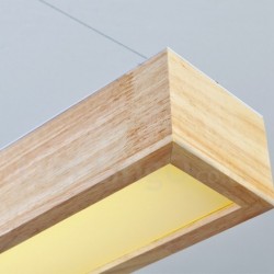 Wood Modern Long Pendant Lights for Room