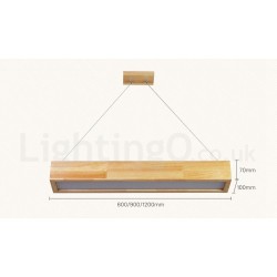 Wood Modern Long Pendant Lights for Room