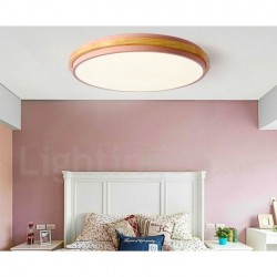 Dimmable Ultra-thin Multi Colours Round Wood Ceiling Light with Acrylic Shade LED Ceiling Lamp Nordic Style