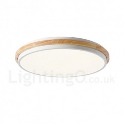 Dimmable Ultra-thin Multi Colours Round Wood Ceiling Light with Acrylic Shade LED Ceiling Lamp Nordic Style