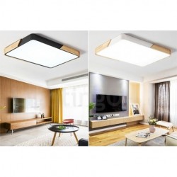 Dimmable Ultra-thin Multi Colours Rectangle Wood Ceiling Light with Acrylic Shade LED Ceiling Lamp Nordic Style