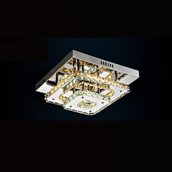 LED Crystal Ceiling Lamps Flush Mount Clear or Amber K9 for Indoor CE
