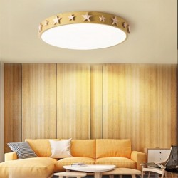 Dimmable Ultra-thin Multi Colours Circular Wood Ceiling Light with Acrylic Shade LED Ceiling Lamp Nordic Style