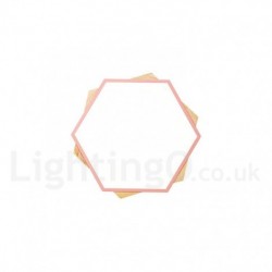 Dimmable Multi Colours Hexagon Wood Ceiling Light with Acrylic Shade LED Ceiling Lamp Nordic Style