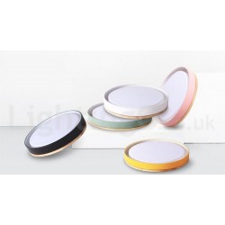 Dimmable Multi Colours Circular Wood Ceiling Light with Acrylic Shade LED Ceiling Lamp Nordic Style