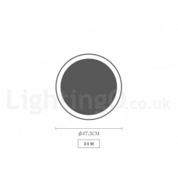 Dimmable Multi Colours Circular Wood Ceiling Light with Acrylic Shade LED Ceiling Lamp Nordic Style