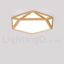 Dimmable Multi Styles Wood Ceiling Light with Acrylic Shade LED Ceiling Lamp Nordic Style