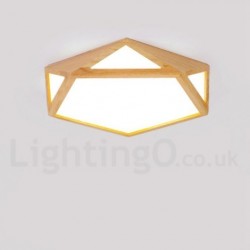 Dimmable Multi Styles Wood Ceiling Light with Acrylic Shade LED Ceiling Lamp Nordic Style