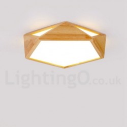 Dimmable Multi Styles Wood Ceiling Light with Acrylic Shade LED Ceiling Lamp Nordic Style