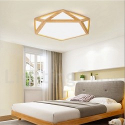 Dimmable Multi Styles Wood Ceiling Light with Acrylic Shade LED Ceiling Lamp Nordic Style