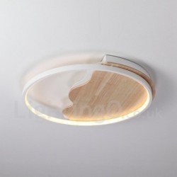 Dimmable White Cloud Round Wood Ceiling Light LED Ultrathin Ceiling Lamp Also Can Be Used As Wall Light for Kids Room