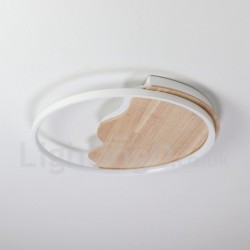 Dimmable White Cloud Round Wood Ceiling Light LED Ultrathin Ceiling Lamp Also Can Be Used As Wall Light for Kids Room