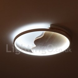 Dimmable White Cloud Round Wood Ceiling Light LED Ultrathin Ceiling Lamp Also Can Be Used As Wall Light for Kids Room