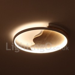 Dimmable White Cloud Round Wood Ceiling Light LED Ultrathin Ceiling Lamp Also Can Be Used As Wall Light for Kids Room