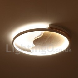 Dimmable White Cloud Round Wood Ceiling Light LED Ultrathin Ceiling Lamp Also Can Be Used As Wall Light for Kids Room