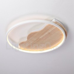 Dimmable White Cloud Round Wood Ceiling Light LED Ultrathin Ceiling Lamp Also Can Be Used As Wall Light for Kids Room