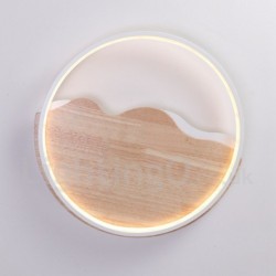 Dimmable White Cloud Round Wood Ceiling Light LED Ultrathin Ceiling Lamp Also Can Be Used As Wall Light for Kids Room