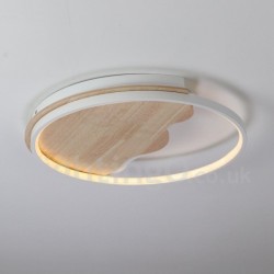 Dimmable White Cloud Round Wood Ceiling Light LED Ultrathin Ceiling Lamp Also Can Be Used As Wall Light for Kids Room