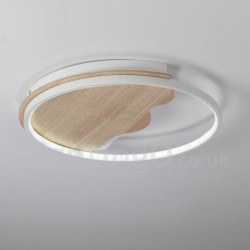 Dimmable White Cloud Round Wood Ceiling Light LED Ultrathin Ceiling Lamp Also Can Be Used As Wall Light for Kids Room