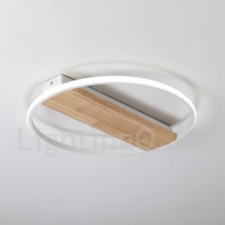 Dimmable White Round Wood Ceiling Light LED Ultrathin Ceiling Lamp Also Can Be Used As Wall Light