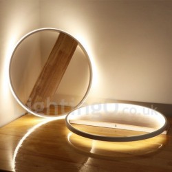 Dimmable White Round Wood Ceiling Light LED Ultrathin Ceiling Lamp Also Can Be Used As Wall Light