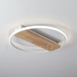 Dimmable White Round Wood Ceiling Light LED Ultrathin Ceiling Lamp Also Can Be Used As Wall Light