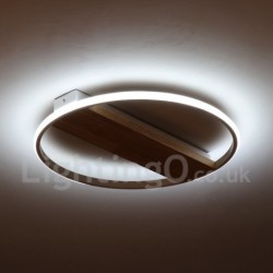 Dimmable White Round Wood Ceiling Light LED Ultrathin Ceiling Lamp Also Can Be Used As Wall Light