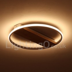 Dimmable White Round Wood Ceiling Light LED Ultrathin Ceiling Lamp Also Can Be Used As Wall Light