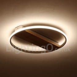 Dimmable White Round Wood Ceiling Light LED Ultrathin Ceiling Lamp Also Can Be Used As Wall Light