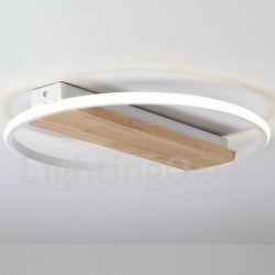 Dimmable White Round Wood Ceiling Light LED Ultrathin Ceiling Lamp Also Can Be Used As Wall Light